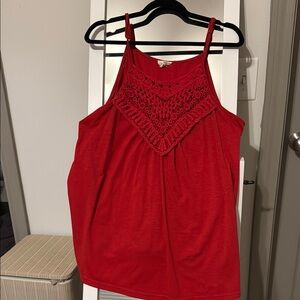 Red Sleeveless Top